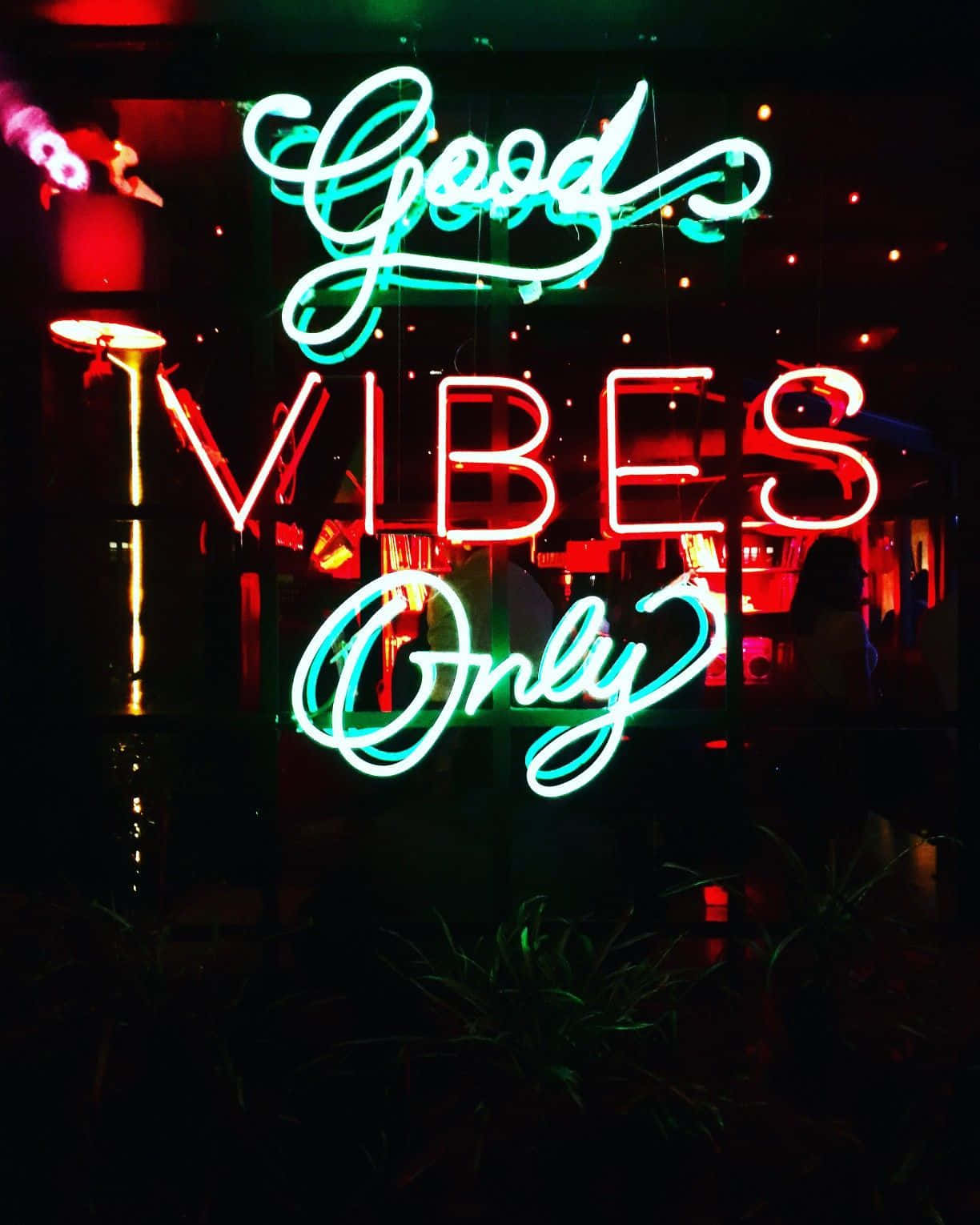 Good Vibes Neon Sign Wallpaper