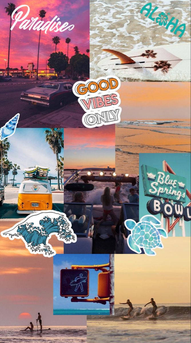 Good Vibes Only Summer Aesthetic Vibes Wallpaper