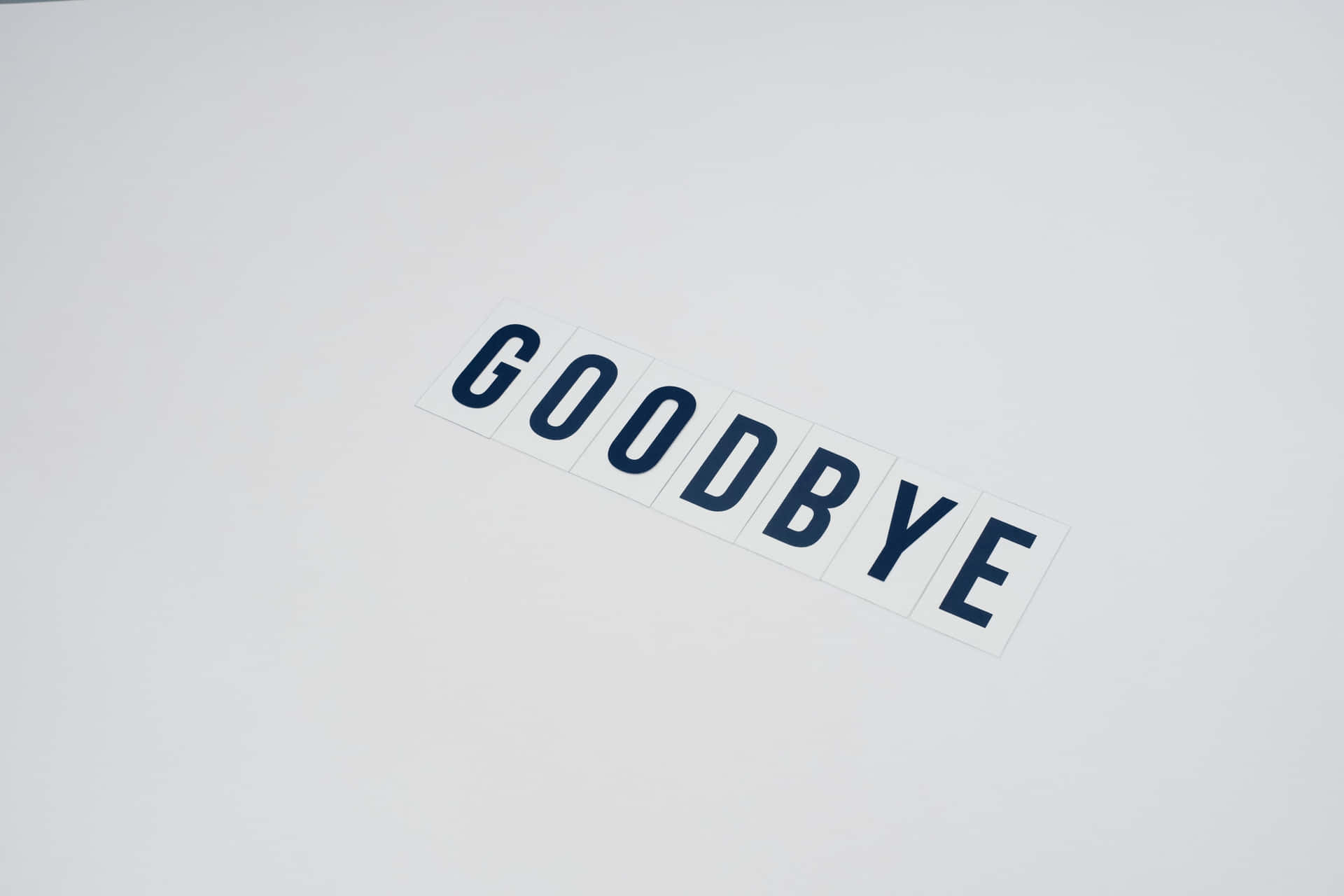Saying "Goodbye"