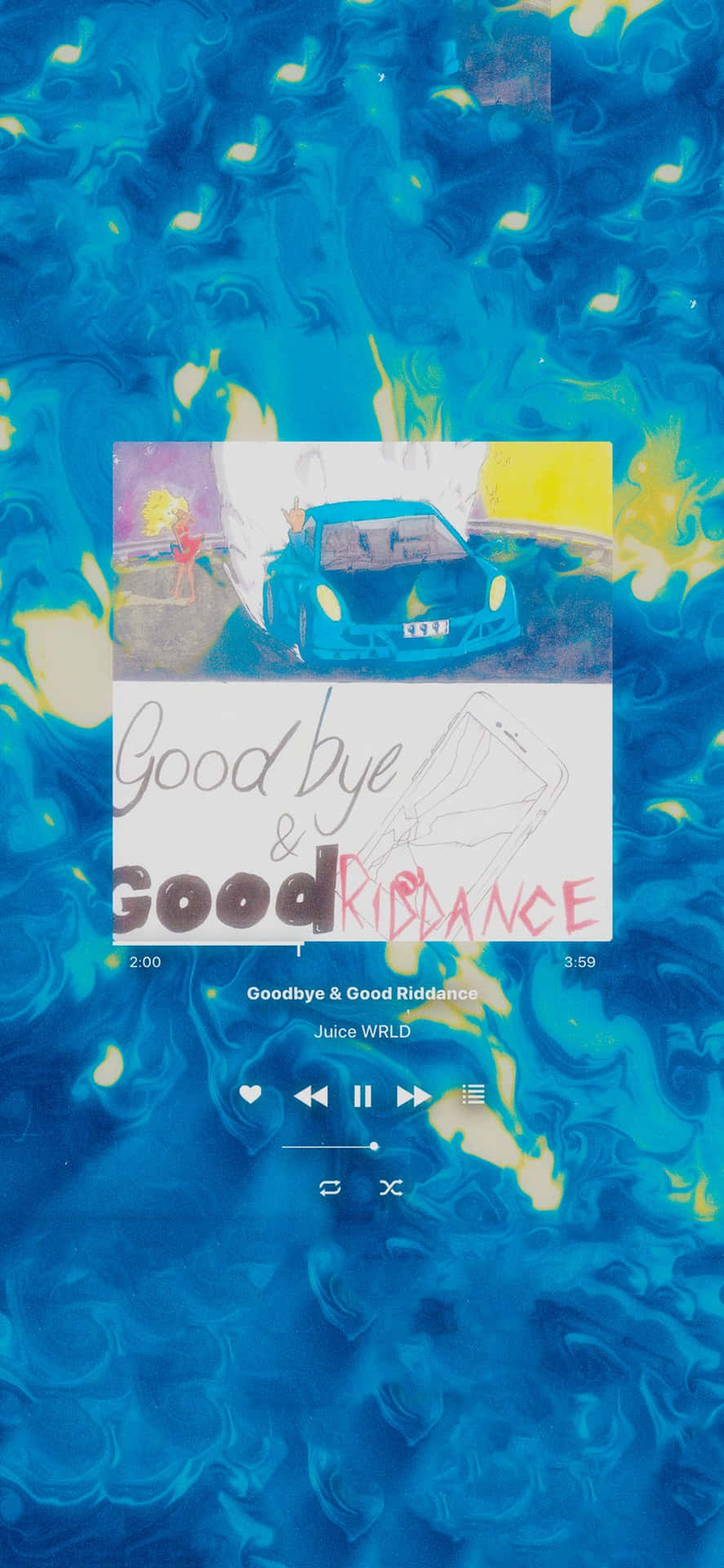 A Blue Screen With The Words Good Bye Good Bye Wallpaper