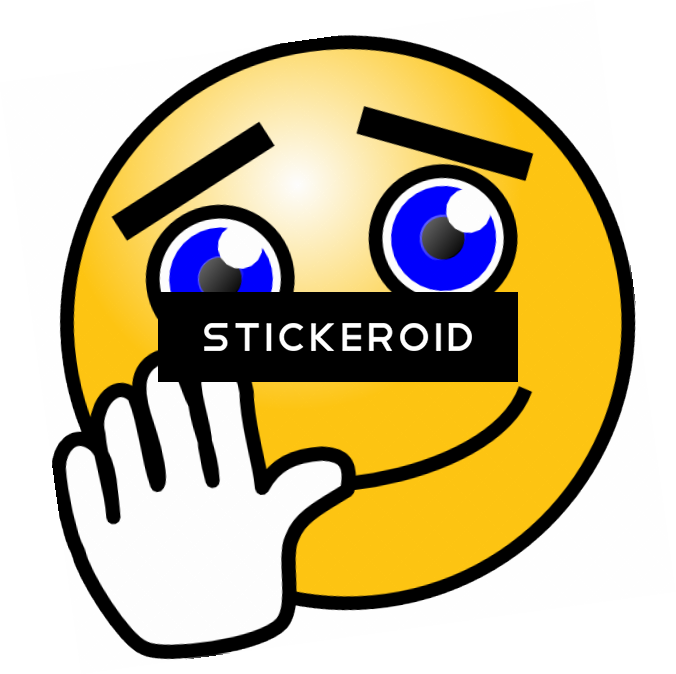 Goodbye Emoji Waving Hand Sticker PNG