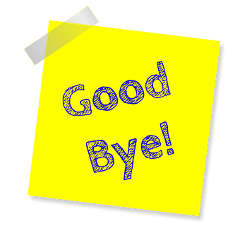 Goodbye Noteon Yellow Paper PNG