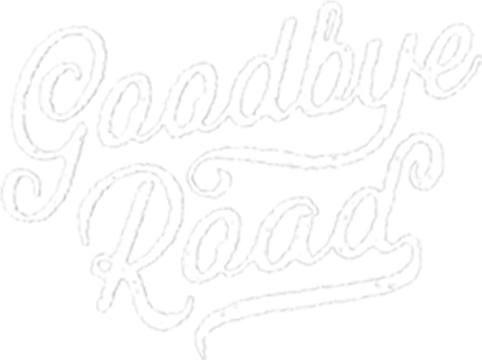 Goodbye Road Calligraphy PNG