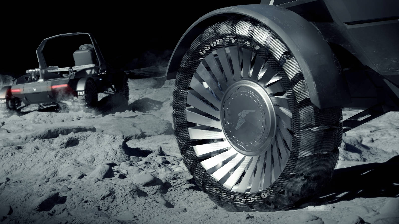 Goodyear Lunar Vehicle Tires Wallpaper