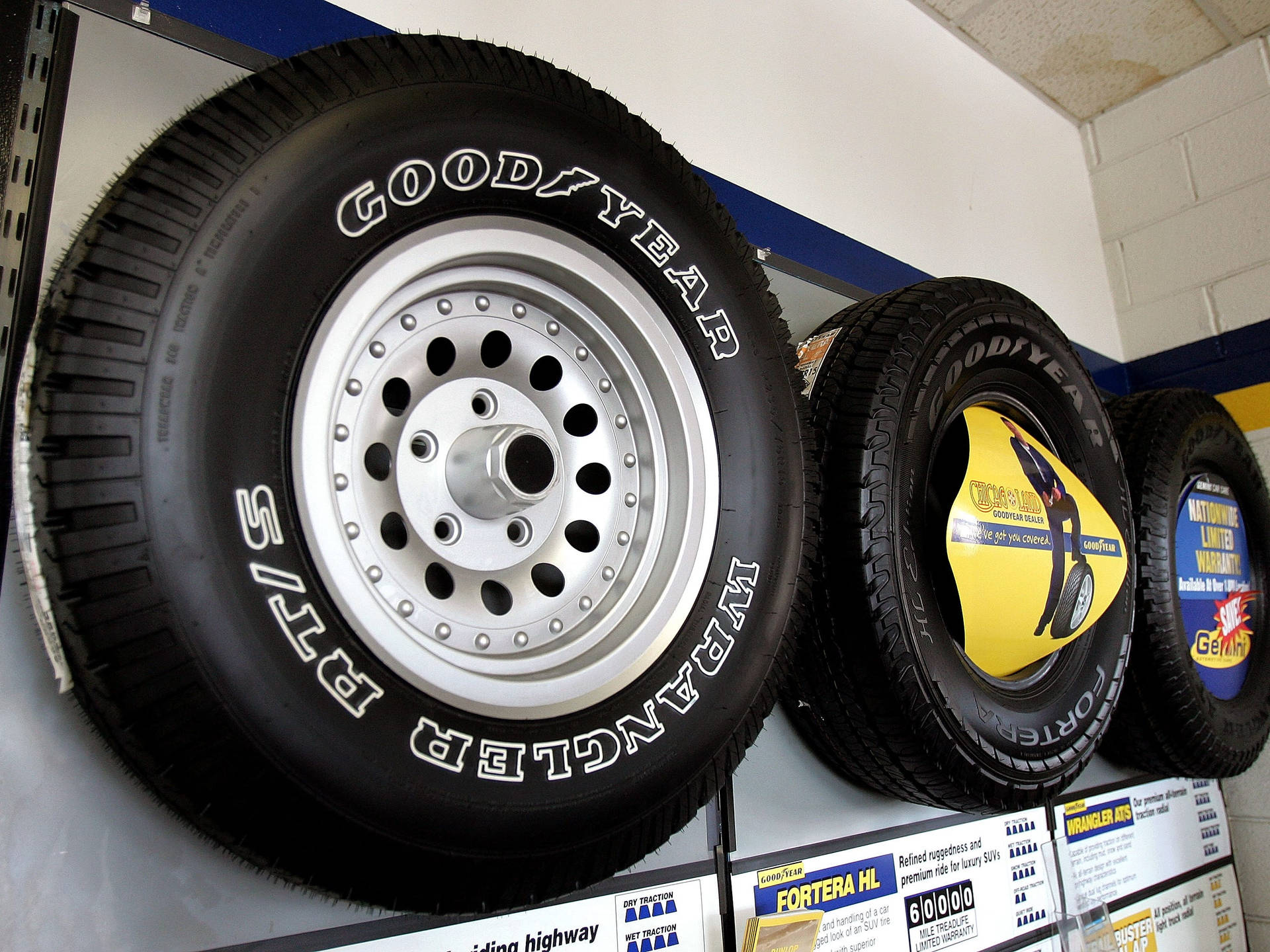 Goodyear Tires Hanging Display Wallpaper