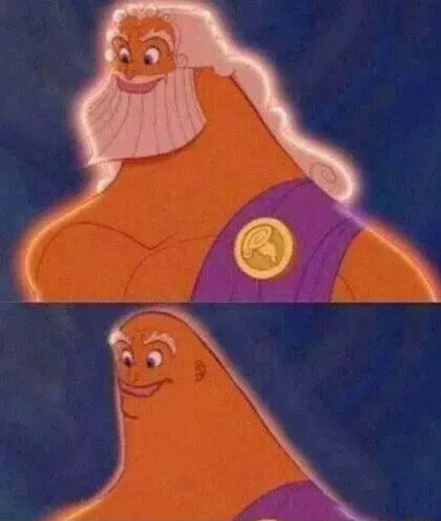 Goofy Ahh Zeus Hercules Shaved Picture