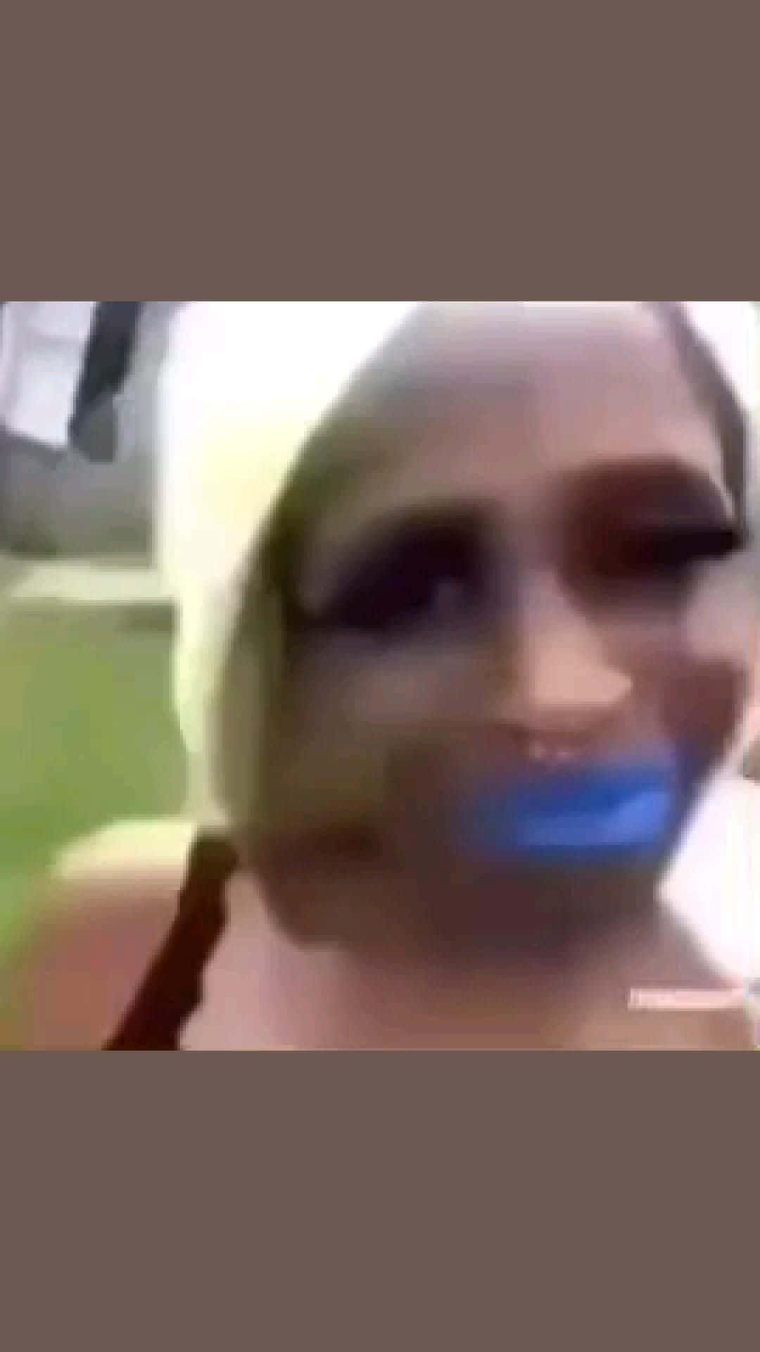 Goofy Ahh Woman With Blue Lipstick Picture