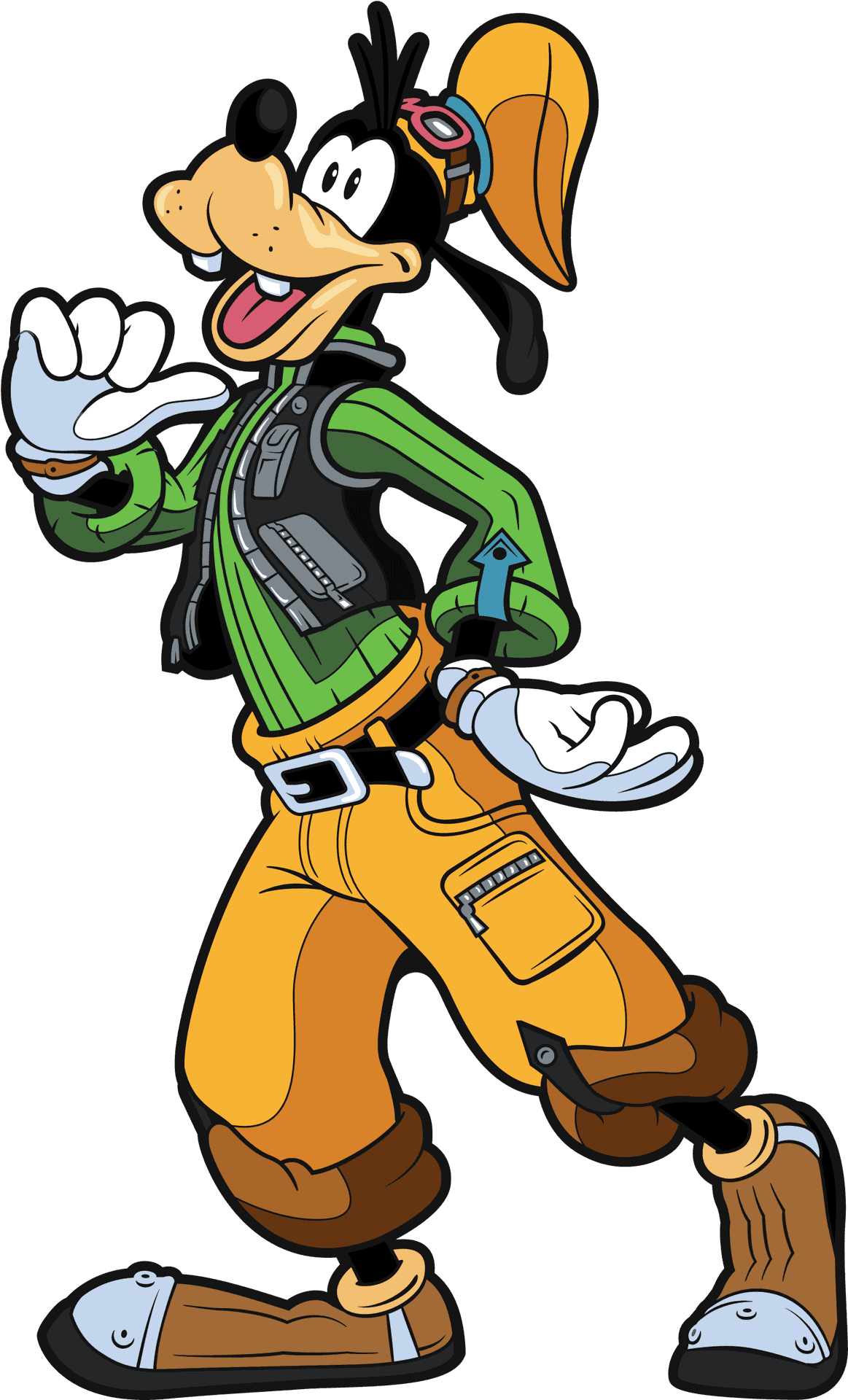 Goofy Animated Character Greeting PNG