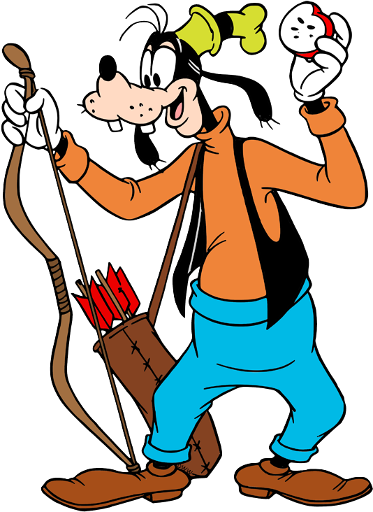 Goofy Archer Cartoon Character PNG