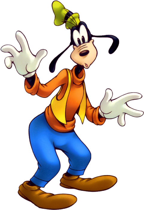 Goofy Character Pose PNG