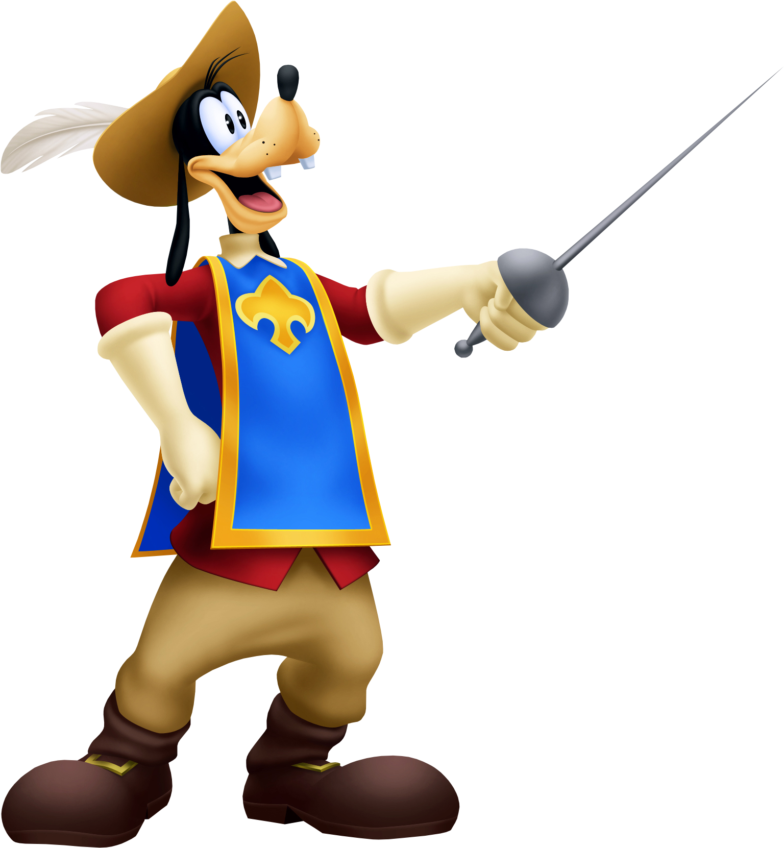 Goofy Musketeerwith Sword.png PNG