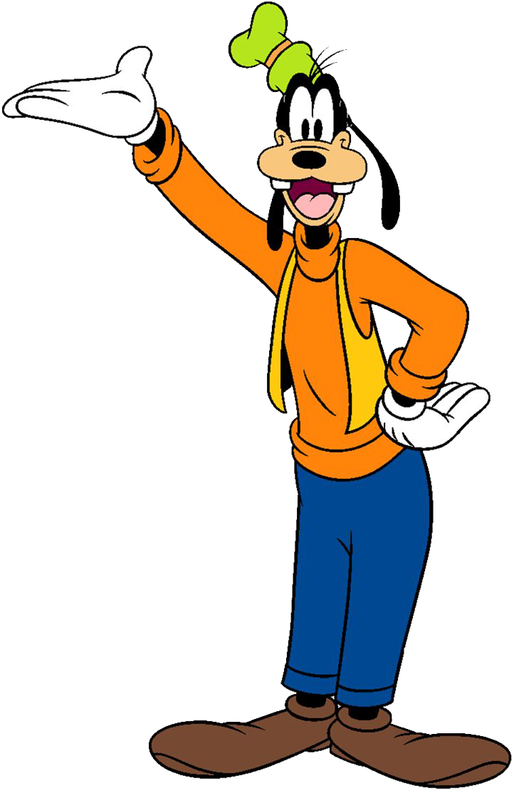 Goofy Pointing Cartoon Character PNG