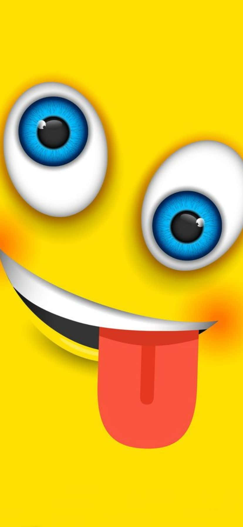 Goofy Tongue Out Emoji Wallpaper