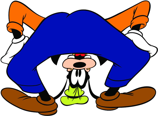 Goofy Upside Down Cartoon PNG