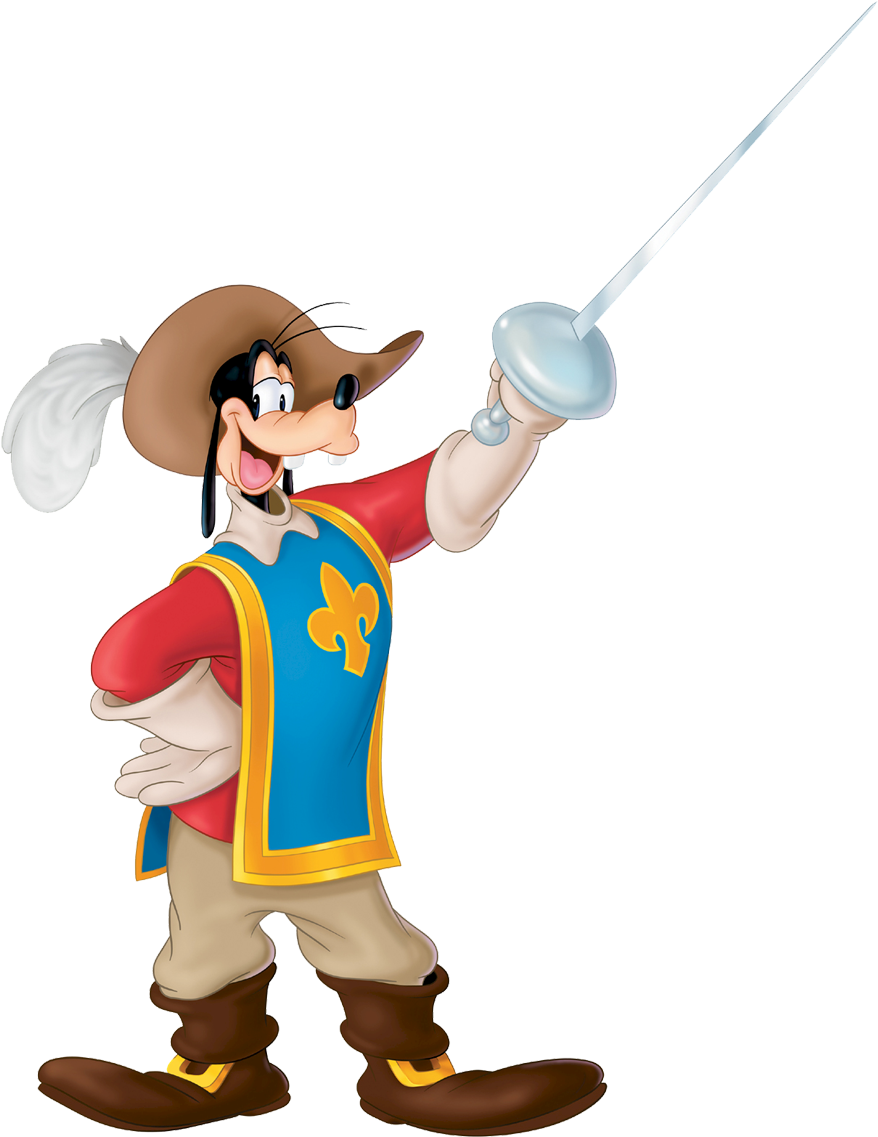 Goofyas Musketeerwith Sword PNG