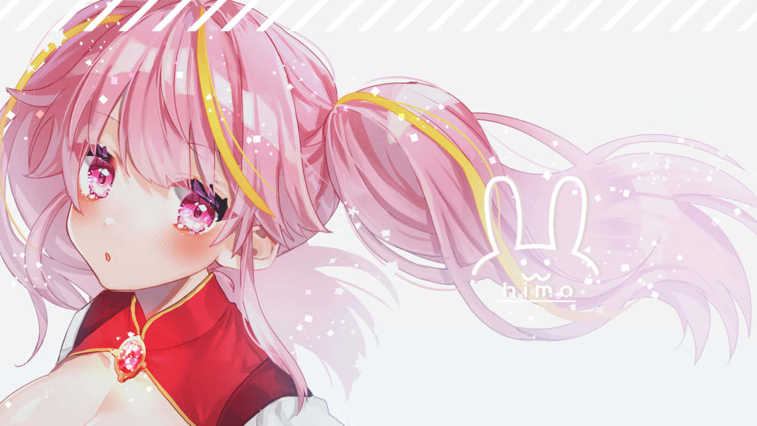Google Anime Pink Hair Wallpaper