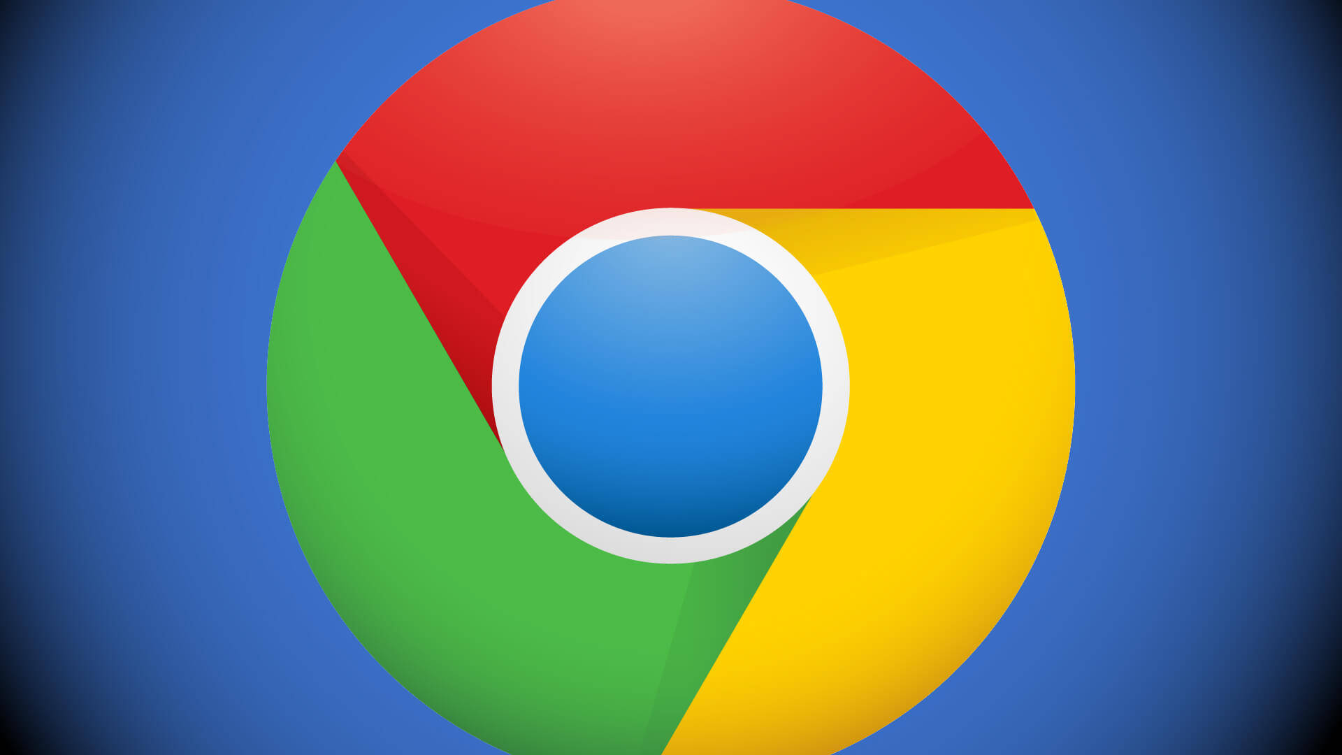 Google Chrome Blue Vignette Background Wallpaper