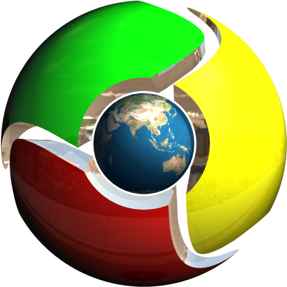 Google Chrome Logowith Earth PNG