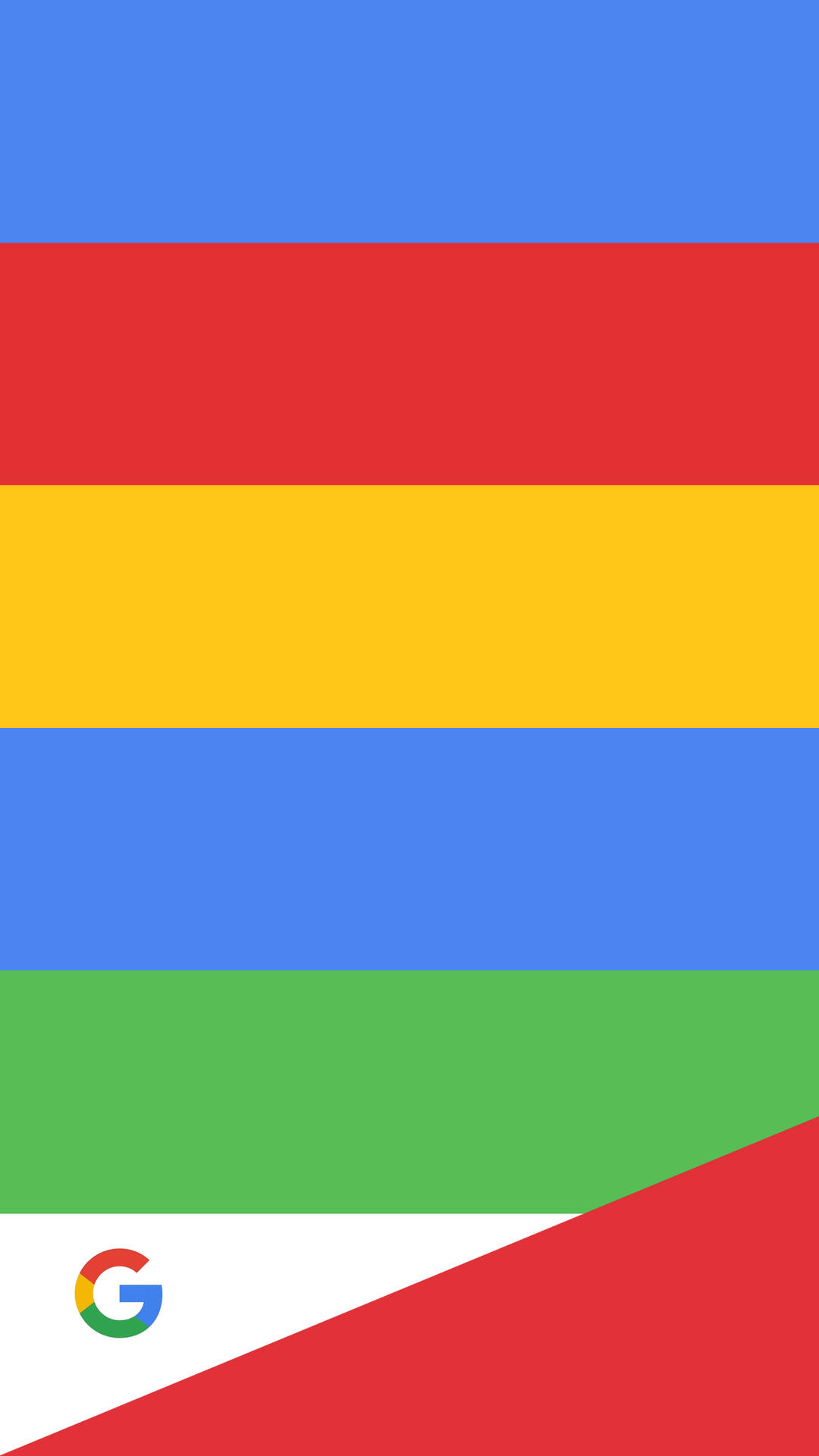 Google Colors Horizontal Stripes Wallpaper