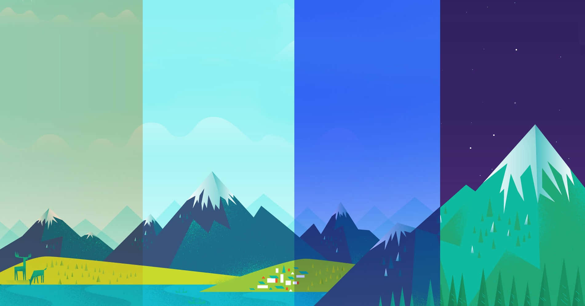 Mountain Art Google Desktop Wallpaper