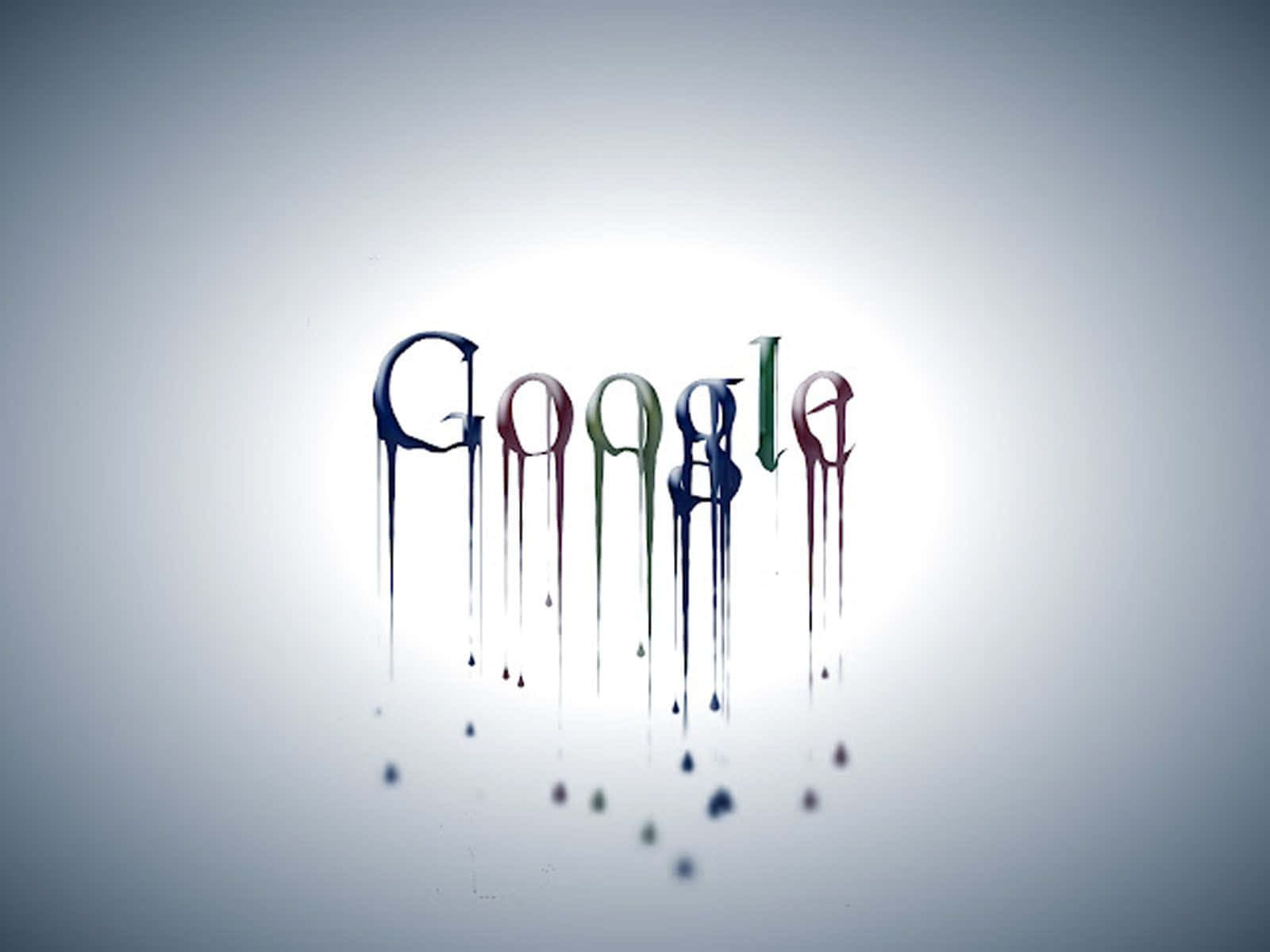 Colorset Google-logo Med Dryppende Vandfarver Wallpaper