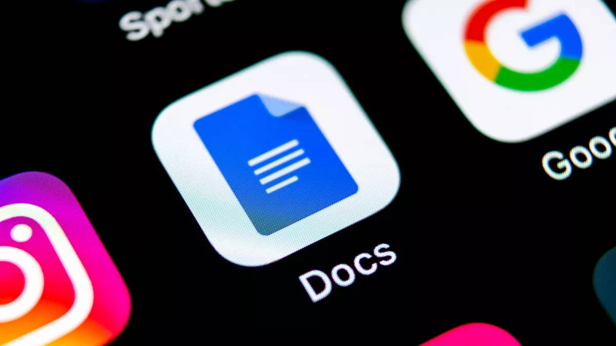 Iconadell'app Google Docs Sul Telefono Cellulare. Sfondo