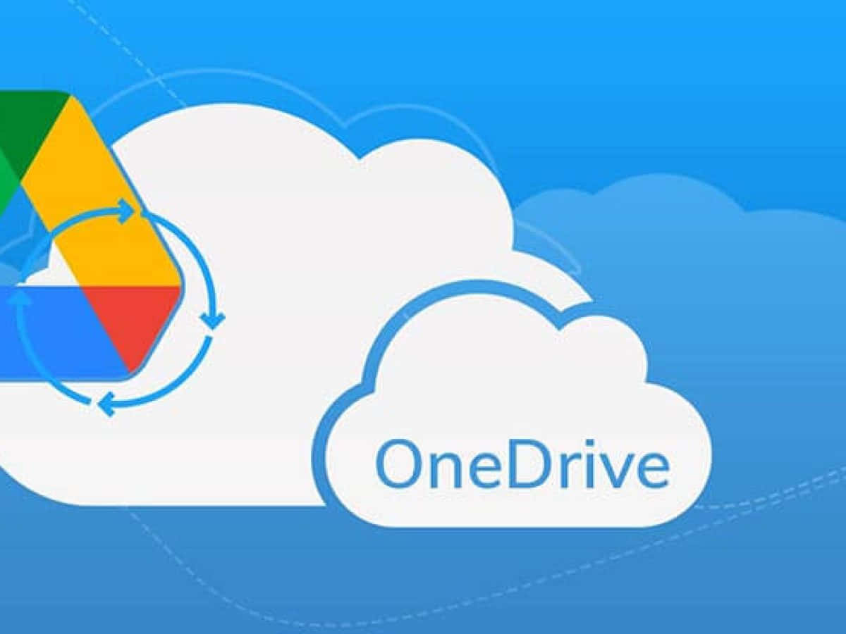 Google Drive And Onedrive Icons Wallpaper