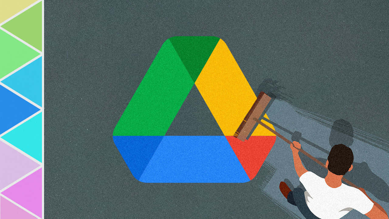 Google Drive Being Cleaned By Man Wallpaper