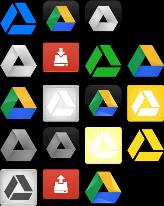 Google Drive Icon Evolution PNG