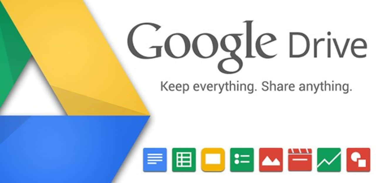 Google Drive Icon With Tagline Wallpaper