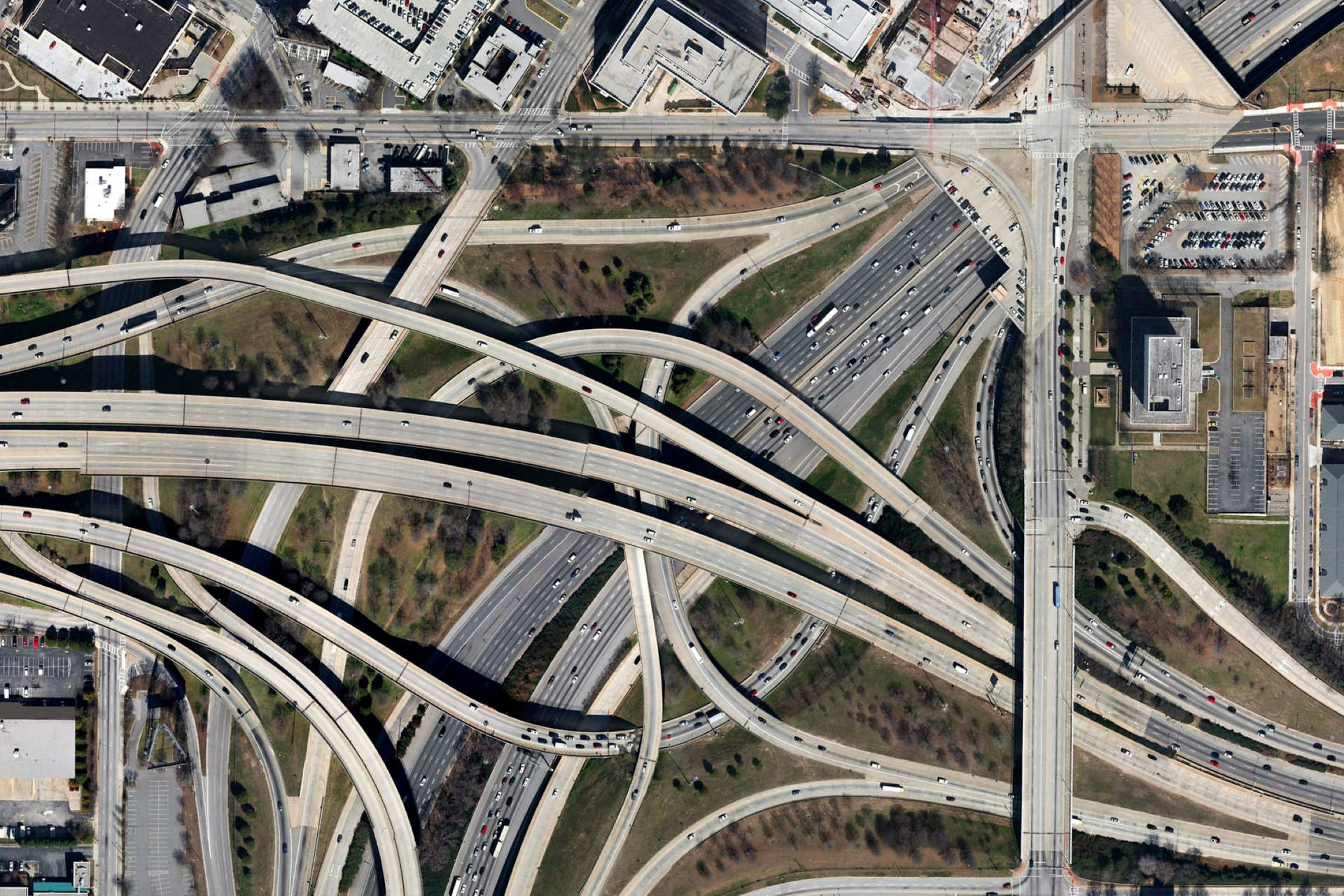Googleearth Auto-estradas De Atlanta. Papel de Parede