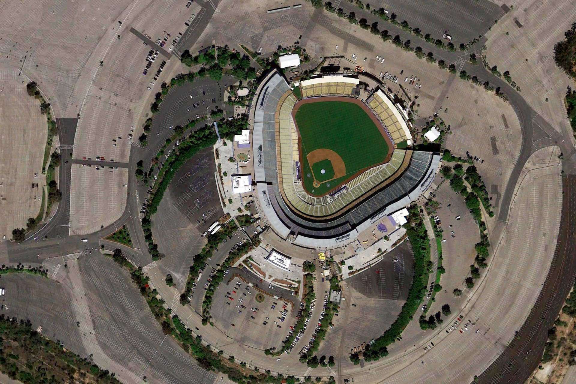 Google Earth Dodger Stadium La Sfondo