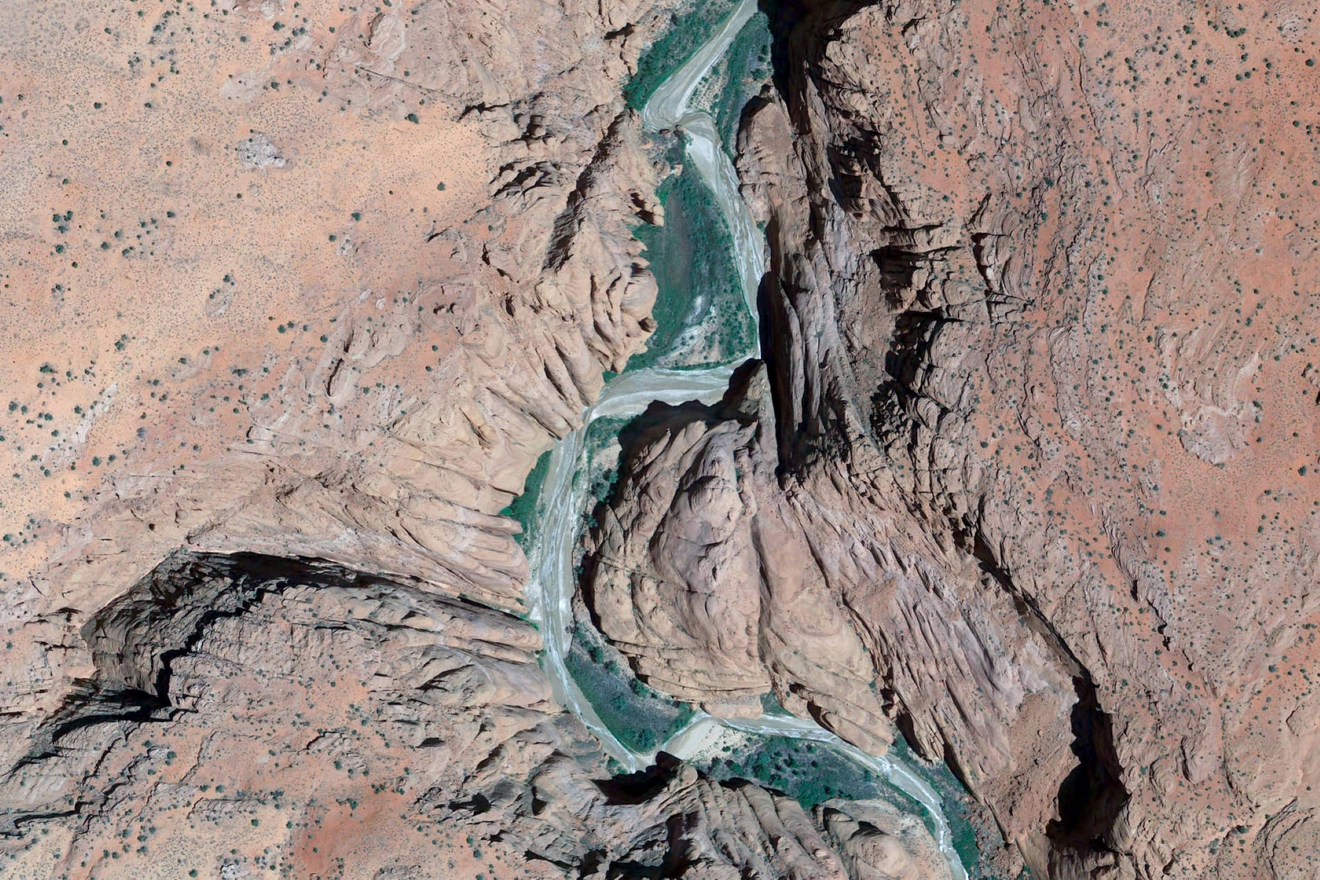 Majestic Marble Canyon through Google Earth Wallpaper