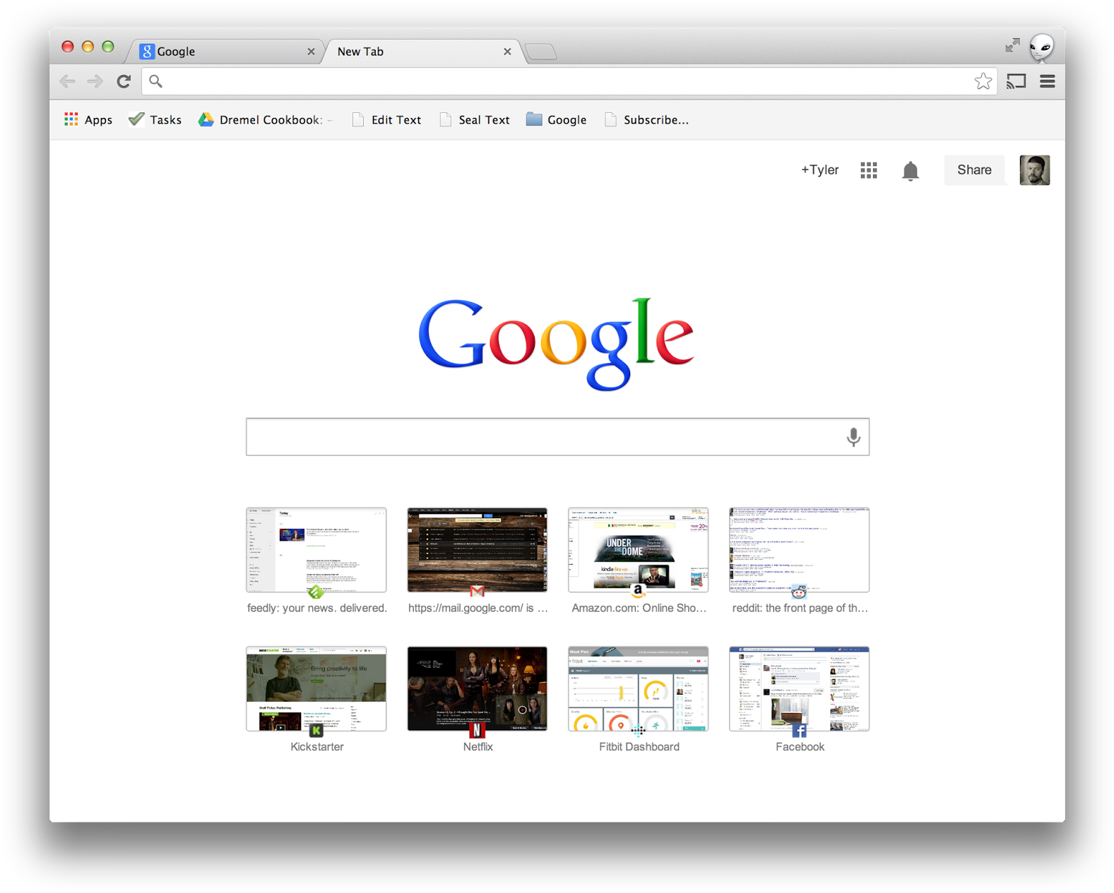 Google Homepagewith Bookmarksand Tabs PNG