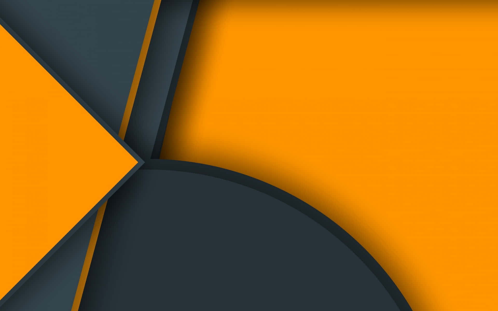 Schwarzund Orange Im Google-materialstil Wallpaper