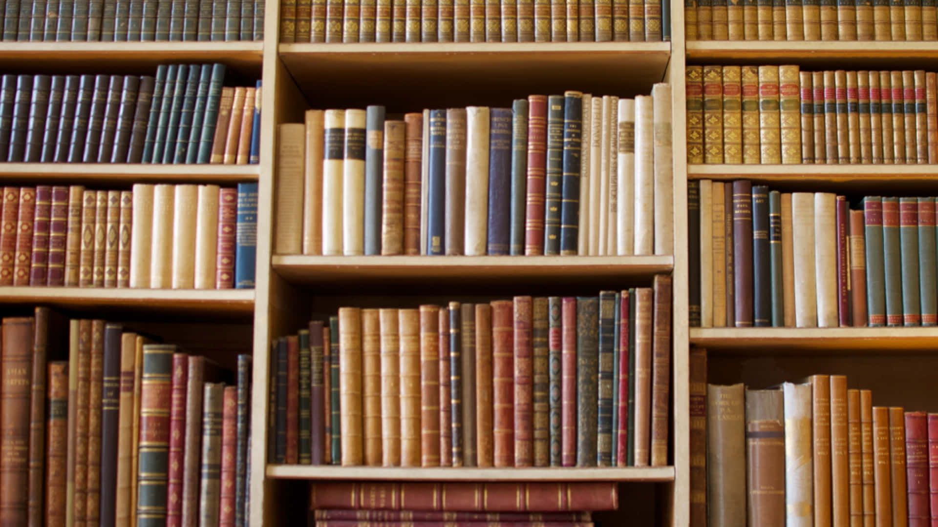 Googlemeet Hintergrund Mit Komplett Gefüllten Bücherregalen