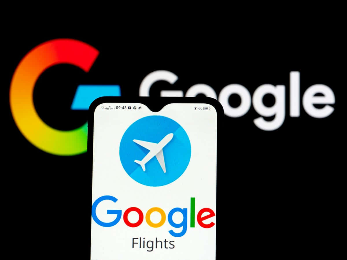 Imagemdo Logotipo Do Google Flights Como Papel De Parede De Computador Ou Celular.