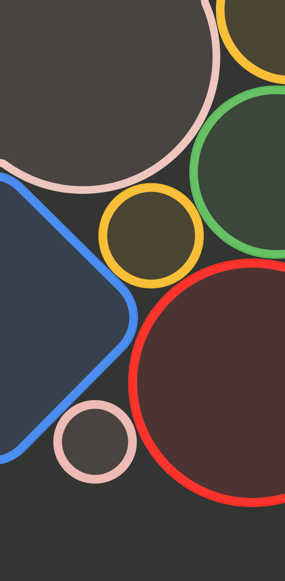 Google Pixel 4a Colorful Outlines Wallpaper