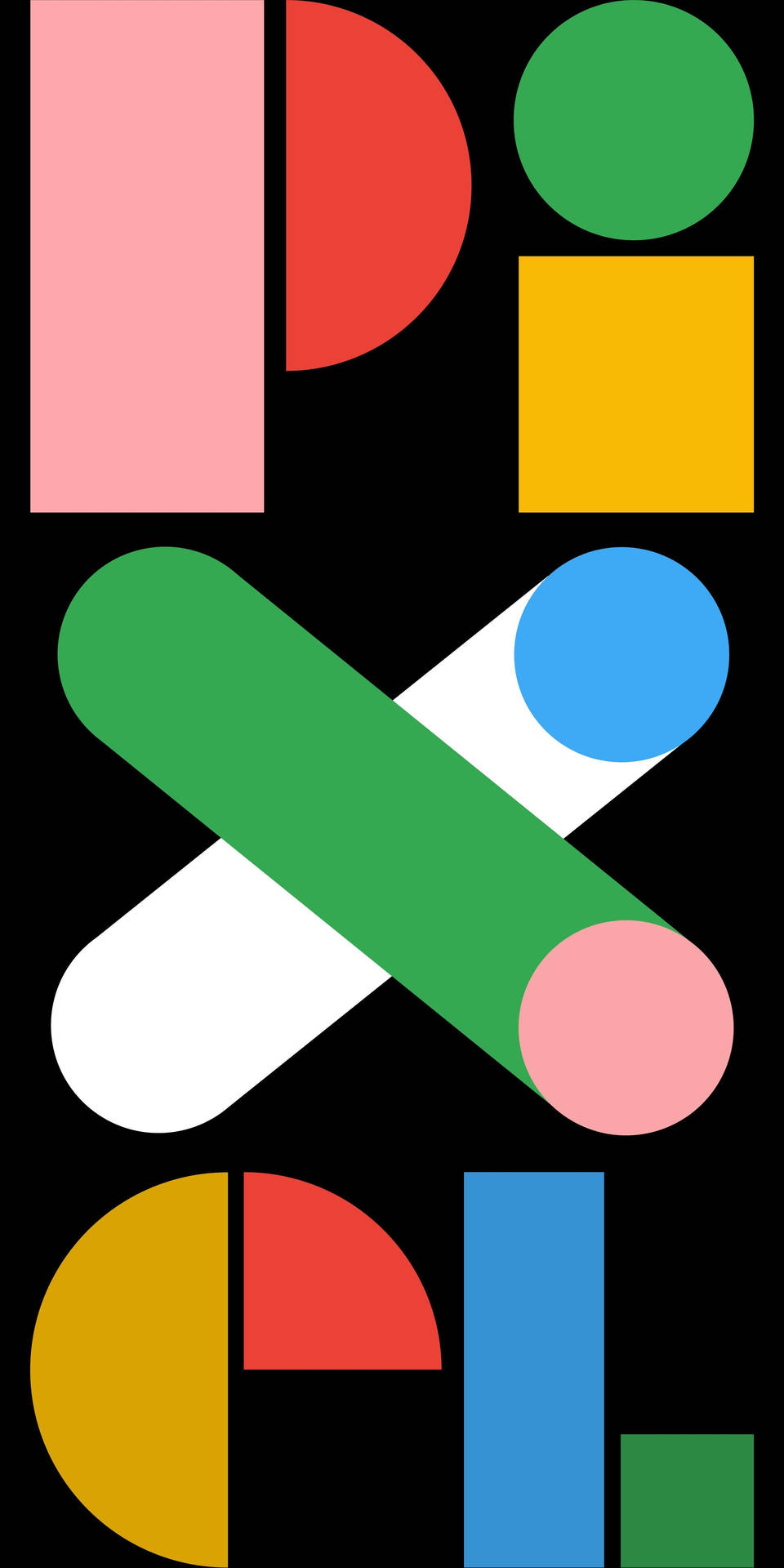 Google Pixel 4k Colourful Stylised Lettering Wallpaper