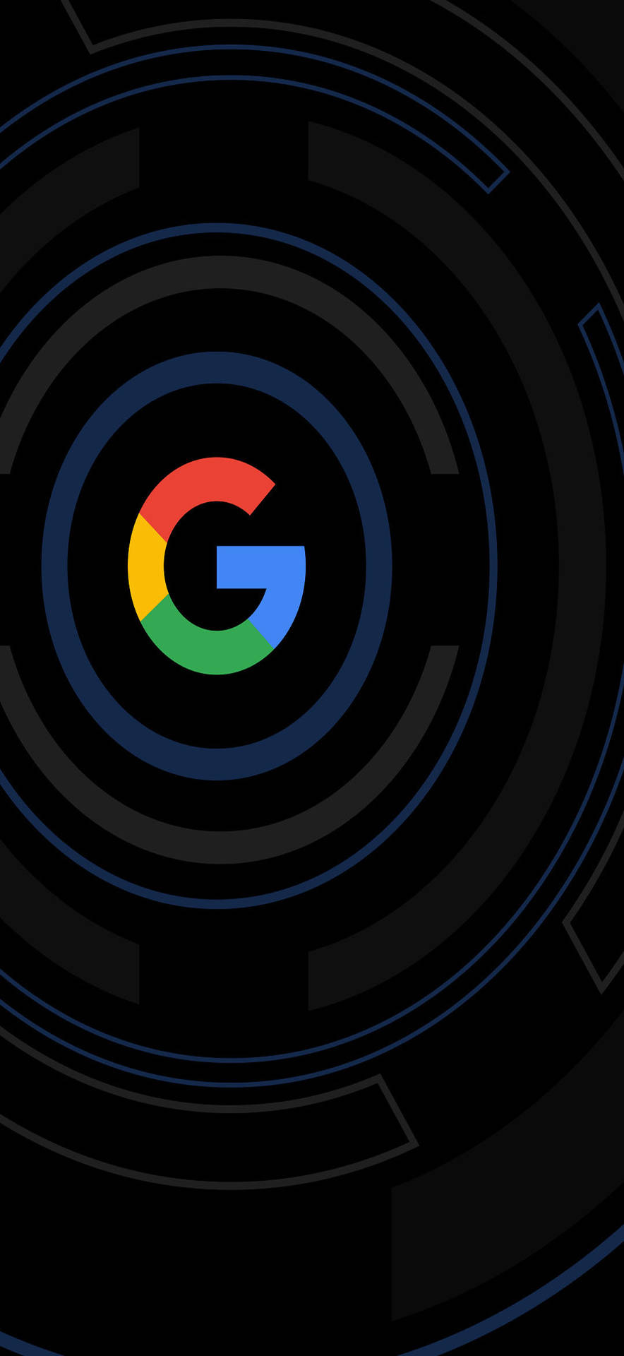 Google Pixel 5 Black Radar Vector Wallpaper