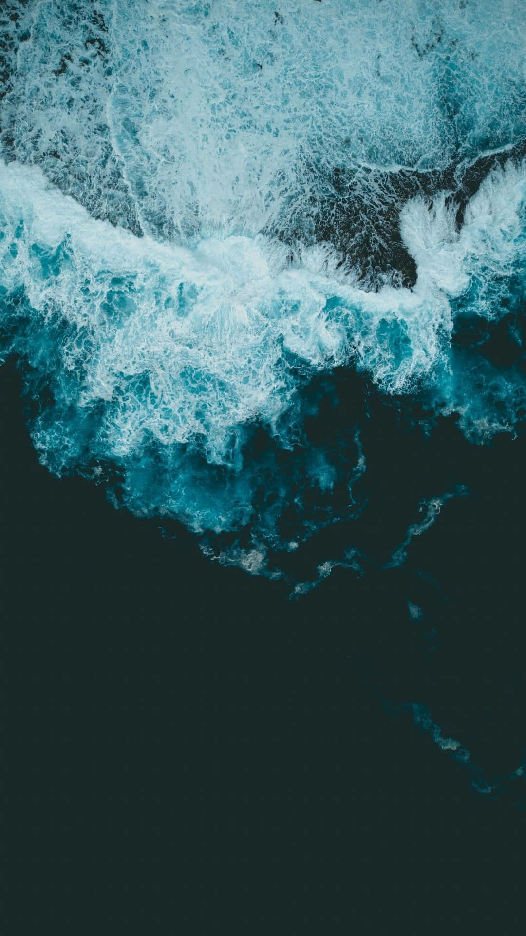 Google Pixel Vand Mørkeblå Bølger Wallpaper