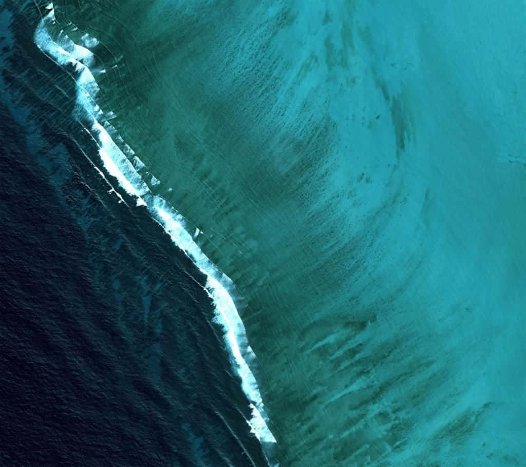 Interaktionmit Dem Google Pixel Im Wasser Wallpaper