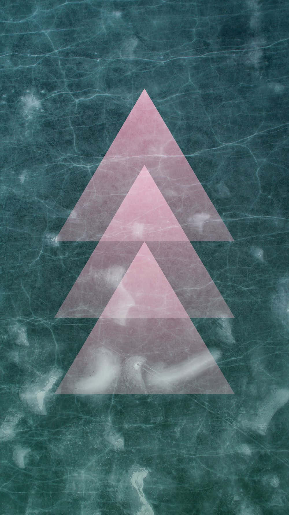 En lyserød trekant i vandet Wallpaper