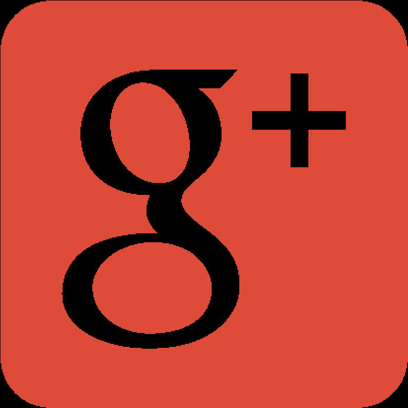 Google Plus Logo Red Background PNG