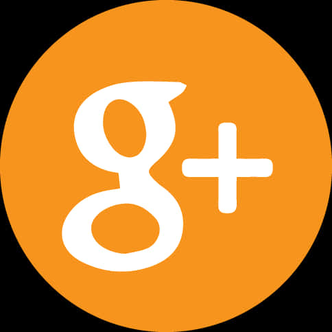 Google Plus_ Logo_ Orange_ Background PNG