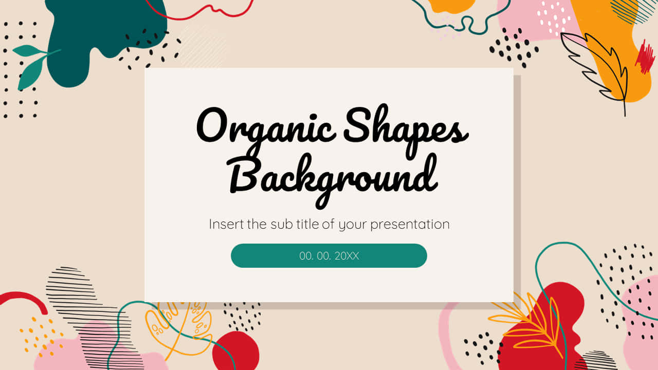 Organic Shapes Google Slides Background