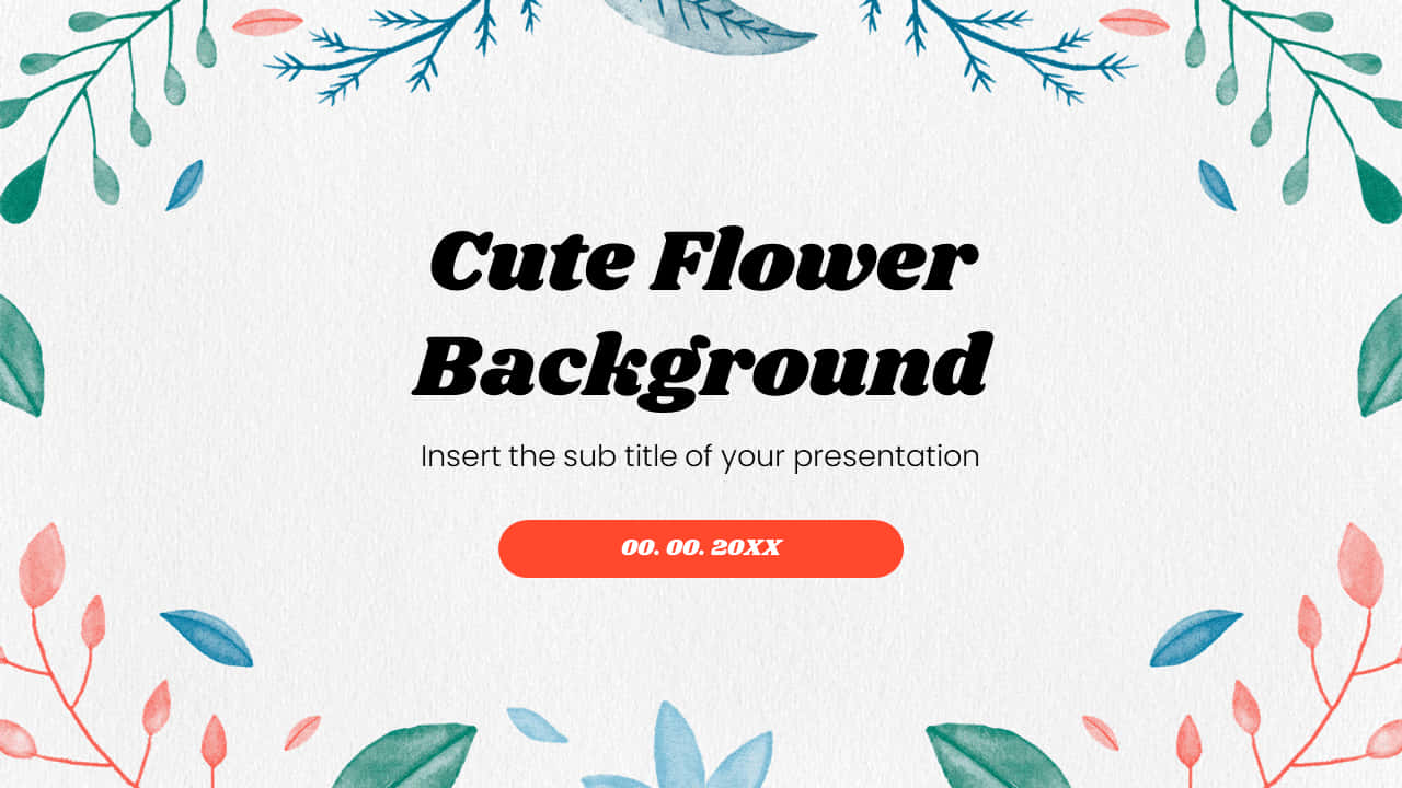 Cute Flower Google Slides Background