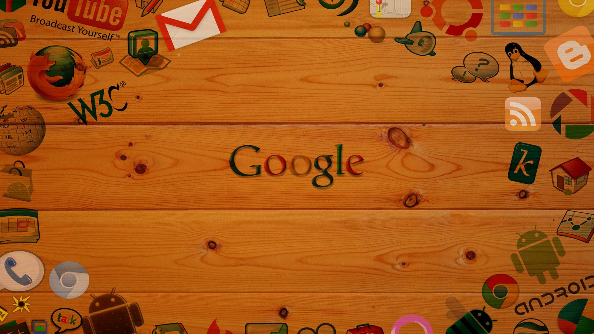 Google With Famous Brand Logos Wallpaper