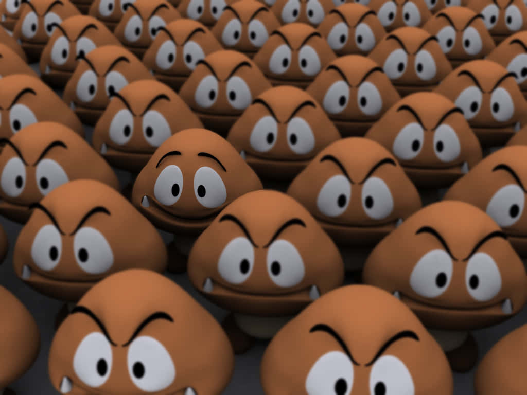 Goomba - The iconic enemy from the Super Mario series Wallpaper