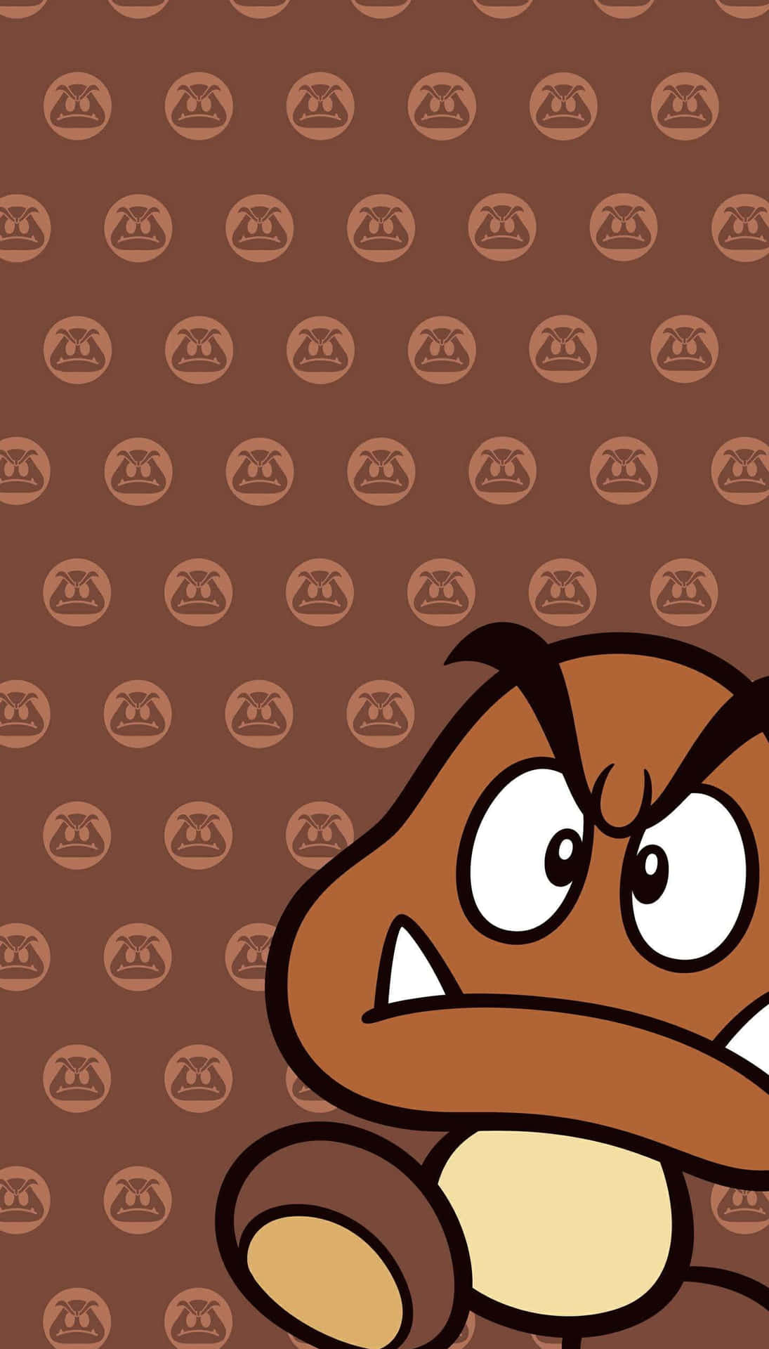 A Goomba character from the popular Mario franchise Wallpaper